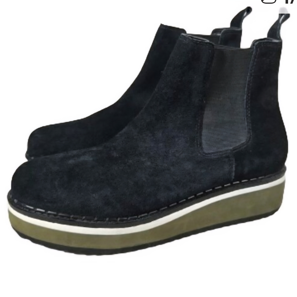 Matisse Ronan Black And Green Platform Booties. Women's Size 8